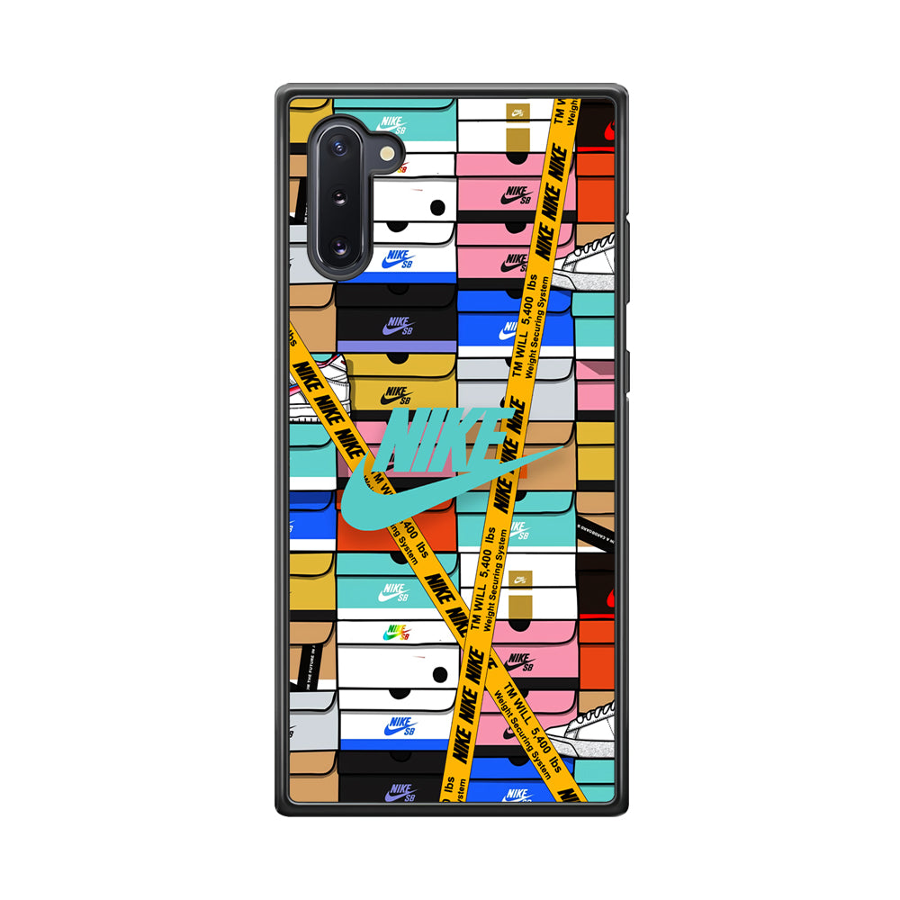 Nike Box Shoes Collage Samsung Galaxy Note 10 Case-Mobile Phone Case-Rubber Black (2D Case)-Altracase
