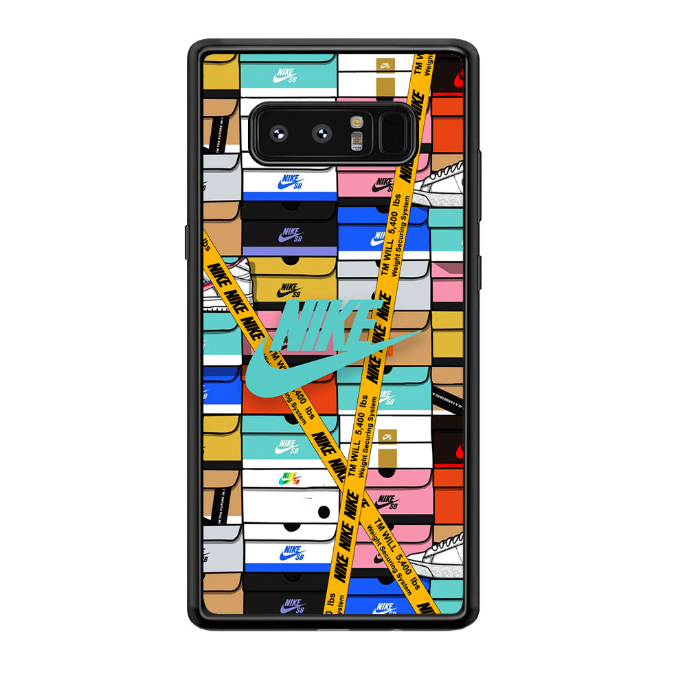 Nike Box Shoes Collage Samsung Galaxy Note 8 Case-Mobile Phone Case-Rubber Black (2D Case)-Altracase