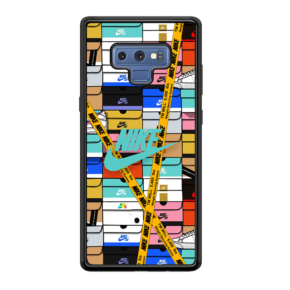 Nike Box Shoes Collage Samsung Galaxy Note 9 Case-Mobile Phone Case-Rubber Black (2D Case)-Altracase