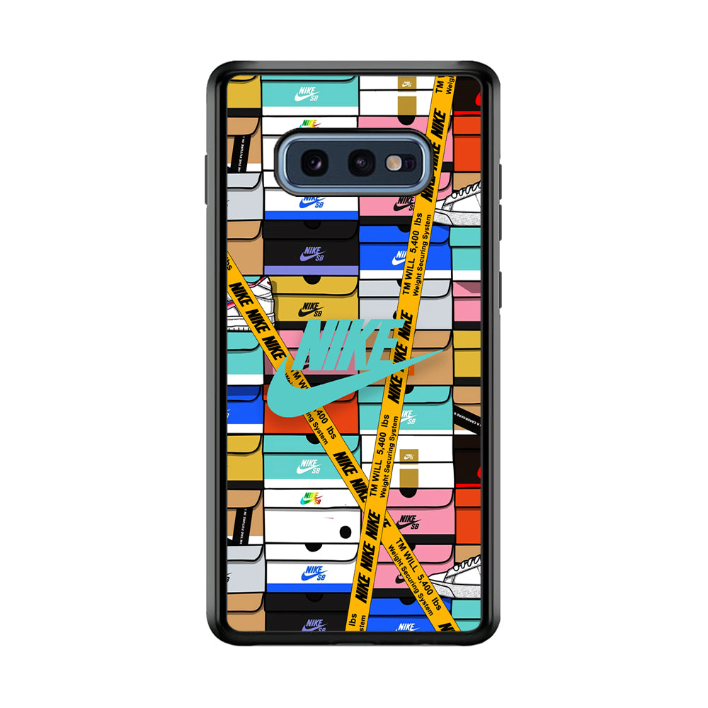 Nike Box Shoes Collage Samsung Galaxy S10E Case-Mobile Phone Case-Rubber Black (2D Case)-Altracase