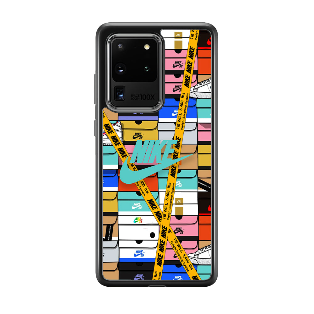Nike Box Shoes Collage Samsung Galaxy S20 Ultra Case-Mobile Phone Case-Rubber Black (2D Case)-Altracase