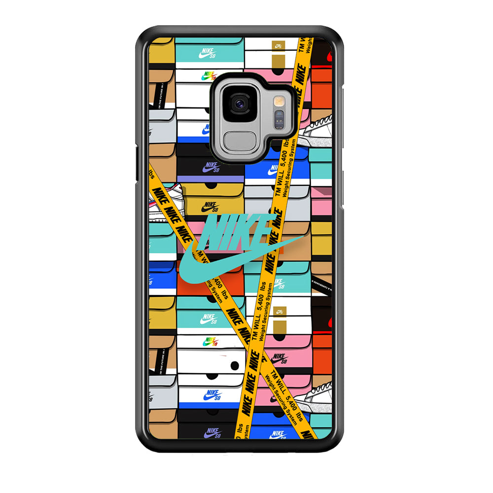Nike Box Shoes Collage Samsung Galaxy S9 Case-Mobile Phone Case-Rubber Black (2D Case)-Altracase