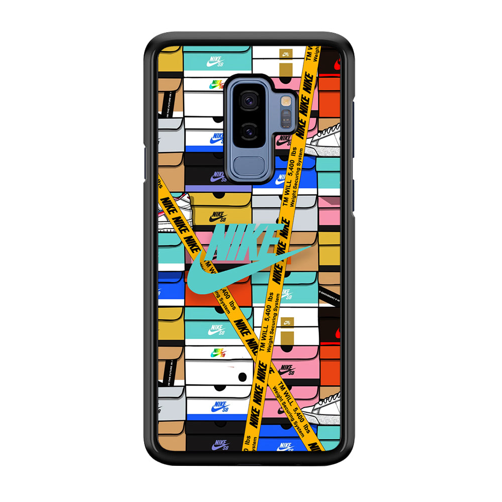 Nike Box Shoes Collage Samsung Galaxy S9 Plus Case-Mobile Phone Case-Rubber Black (2D Case)-Altracase
