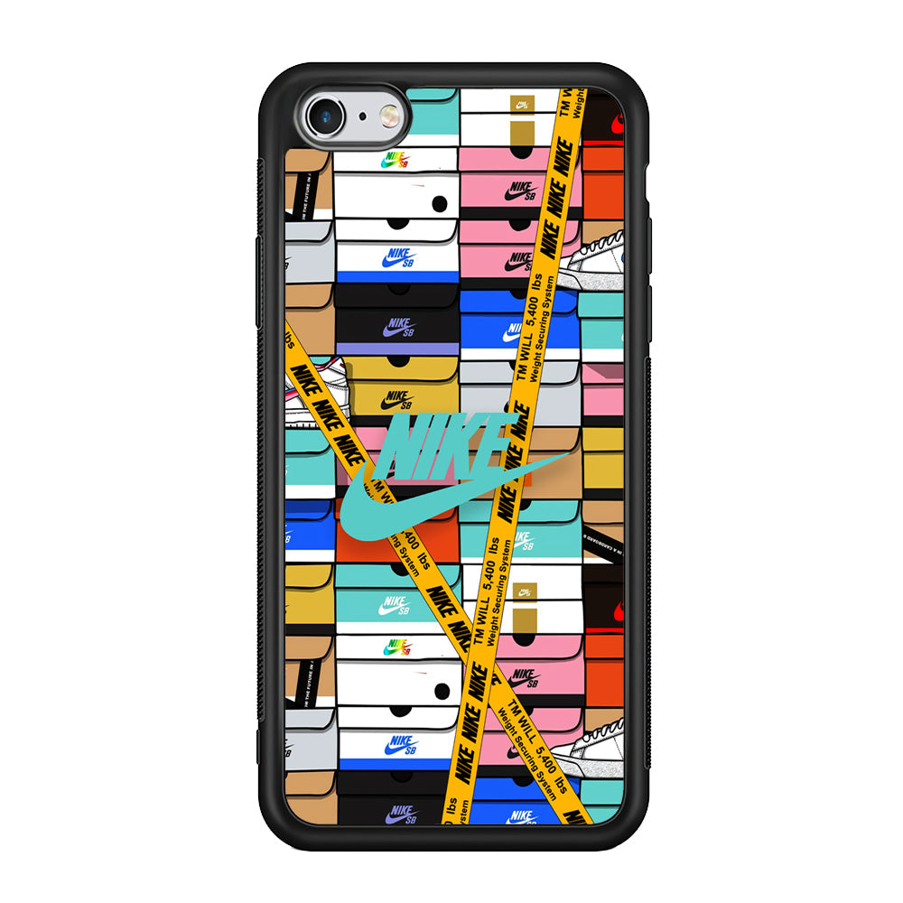 Nike Box Shoes Collage iPhone 6 | 6s Case-Mobile Phone Case-Rubber Black (2D Case)-Altracase