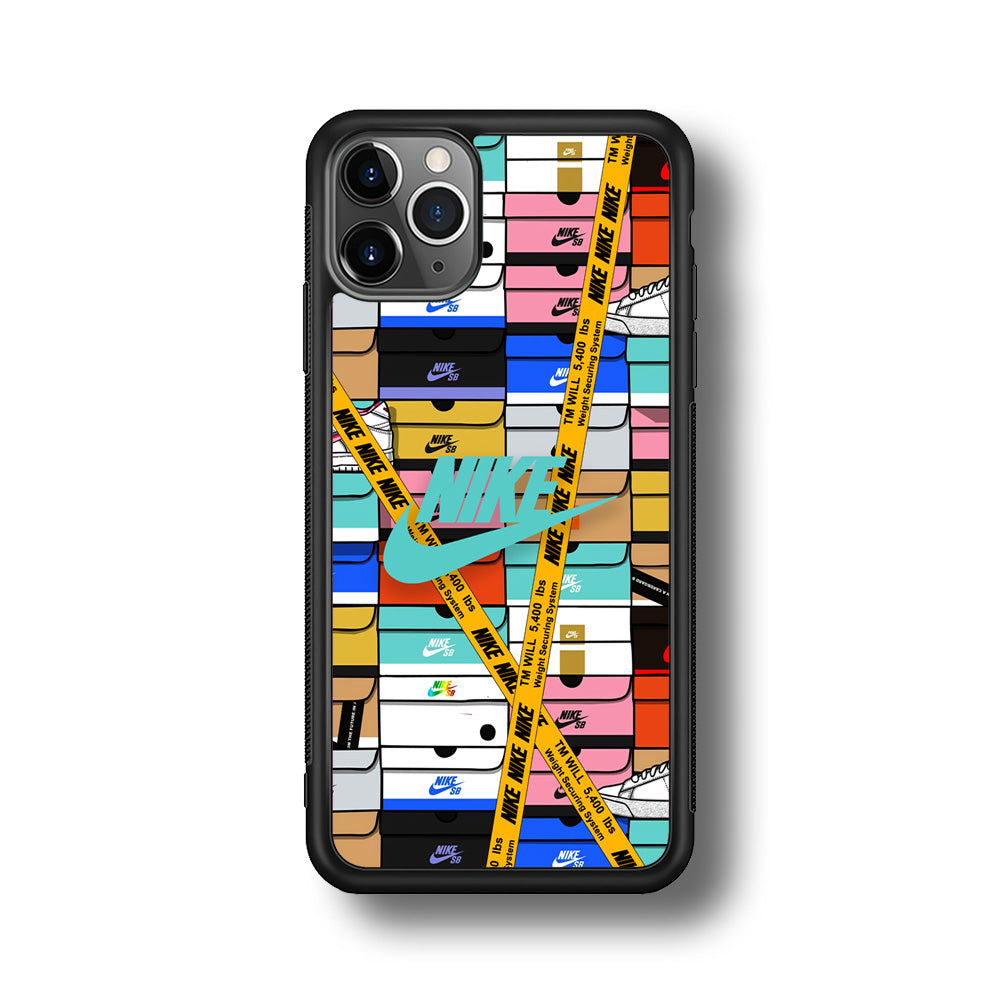Nike Box Shoes Collage iPhone 11 Pro Max Case-Mobile Phone Case-Rubber Black (2D Case)-Altracase
