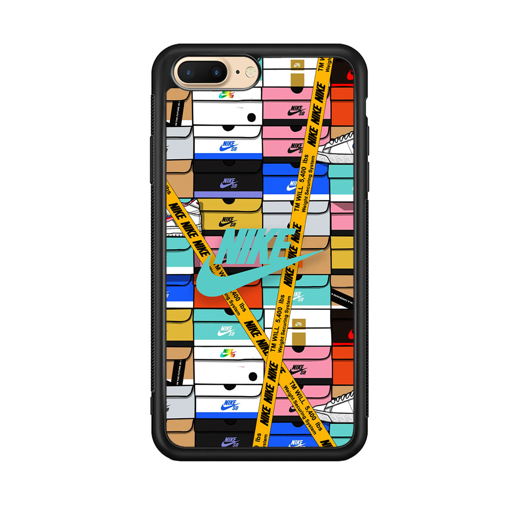 Nike Box Shoes Collage iPhone 8 Plus Case-Mobile Phone Case-Rubber Black (2D Case)-Altracase
