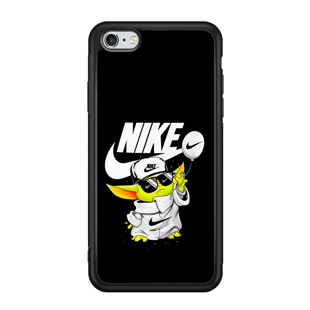 Nike Chibi Yoda Star Wars iPhone 6 | 6s Case-Mobile Phone Case-Rubber Black (2D Case)-Altracase