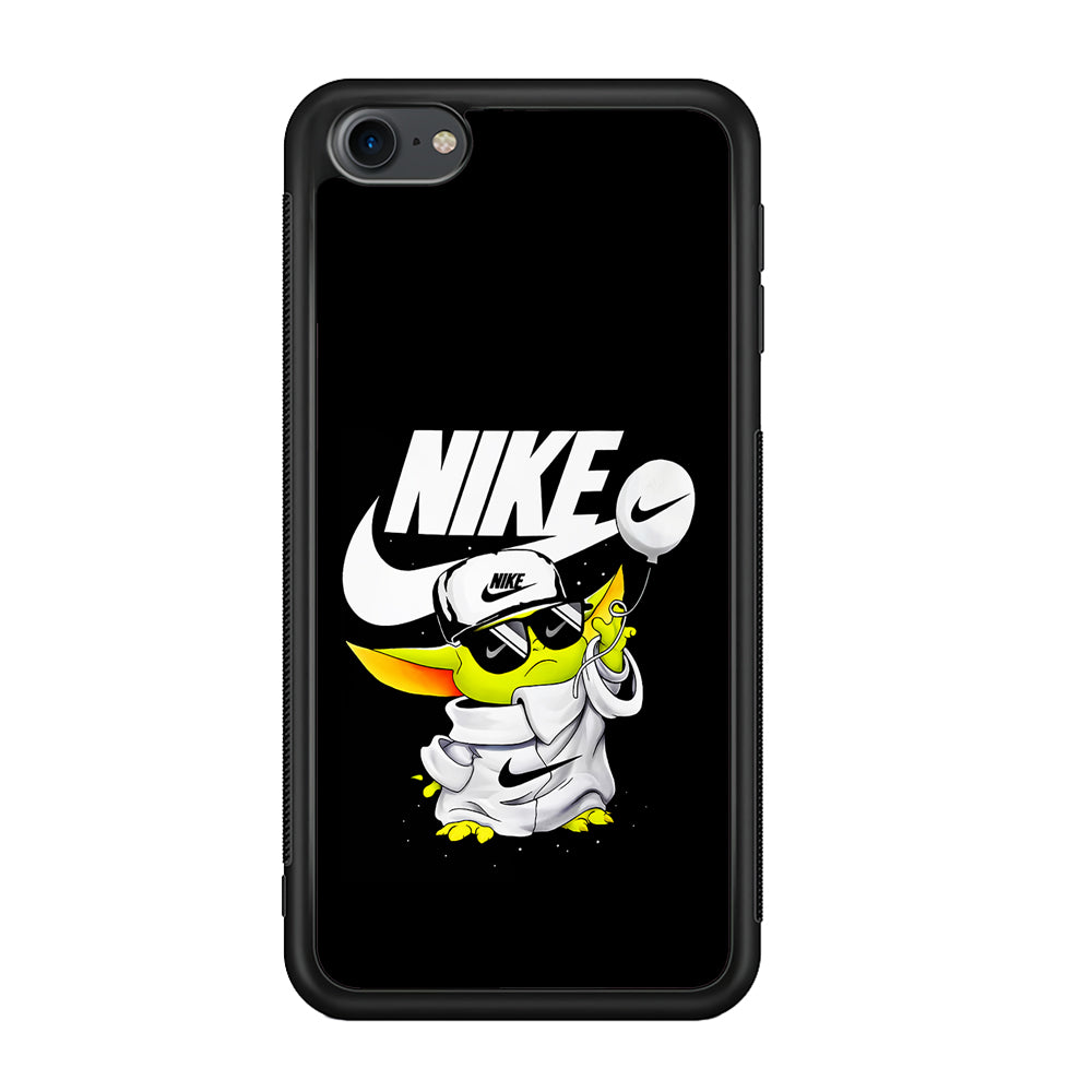 Nike Chibi Yoda Star Wars iPod Touch 6 Case-Mobile Phone Case-Rubber Black (2D Case)-Altracase