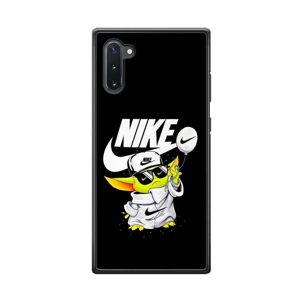 Nike Chibi Yoda Star Wars Samsung Galaxy Note 10 Case-Mobile Phone Case-Rubber Black (2D Case)-Altracase