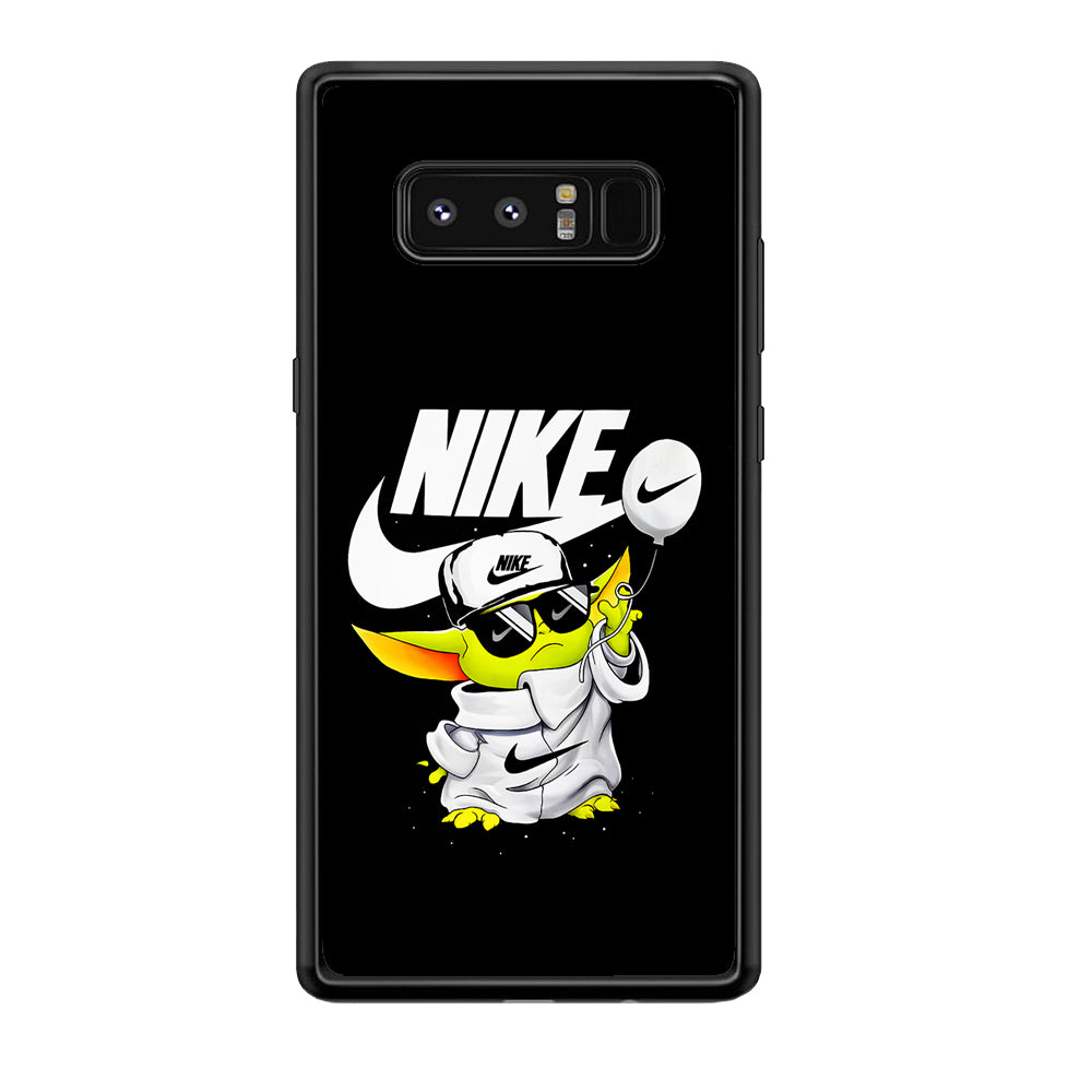 Nike Chibi Yoda Star Wars Samsung Galaxy Note 8 Case-Mobile Phone Case-Rubber Black (2D Case)-Altracase
