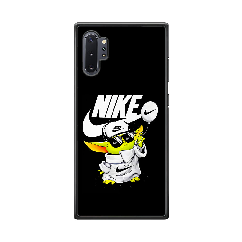 Nike Chibi Yoda Star Wars Samsung Galaxy Note 10 Plus Case-Mobile Phone Case-Rubber Black (2D Case)-Altracase