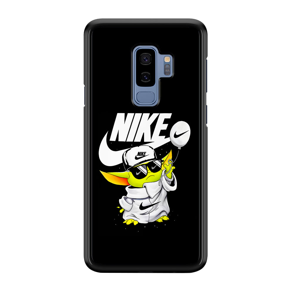 Nike Chibi Yoda Star Wars Samsung Galaxy S9 Plus Case-Mobile Phone Case-Rubber Black (2D Case)-Altracase