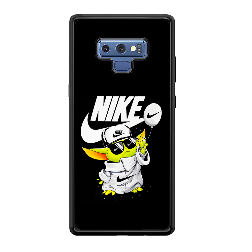 Nike Chibi Yoda Star Wars Samsung Galaxy Note 9 Case-Mobile Phone Case-Rubber Black (2D Case)-Altracase