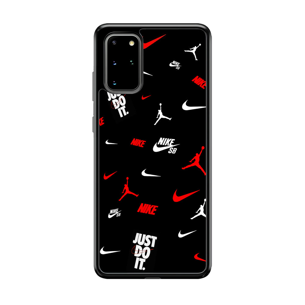Nike Collage Emblem Jordan Samsung Galaxy S20 Plus Case-Mobile Phone Case-Rubber Black (2D Case)-Altracase