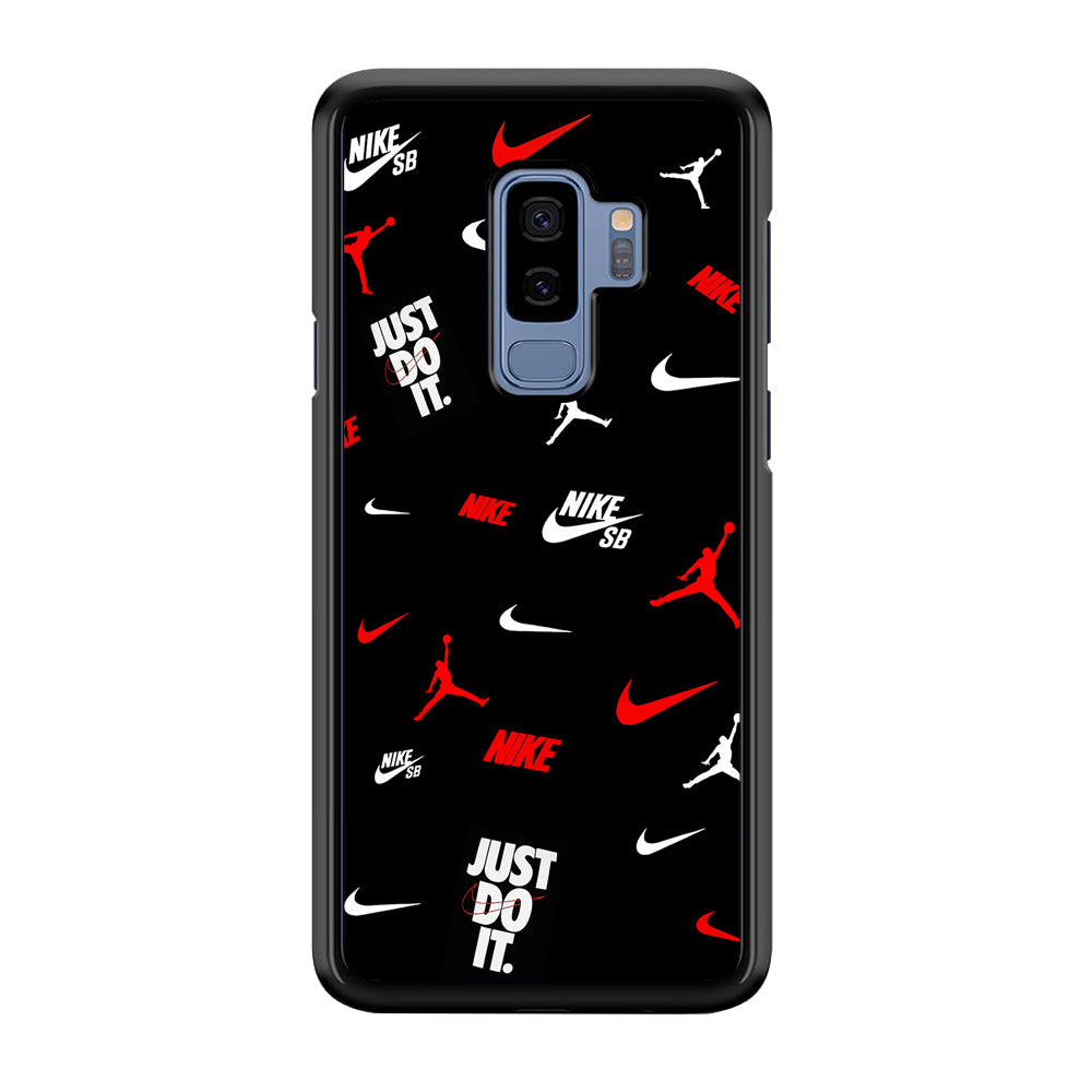 Nike Collage Emblem Jordan Samsung Galaxy S9 Plus Case-Mobile Phone Case-Rubber Black (2D Case)-Altracase