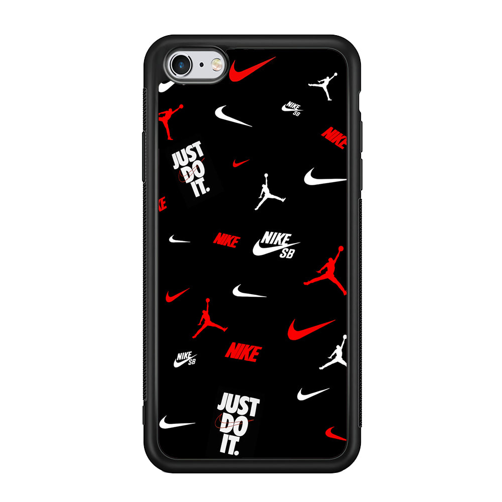 Nike Collage Emblem Jordan iPhone 6 Plus | 6s Plus Case-Mobile Phone Case-Rubber Black (2D Case)-Altracase