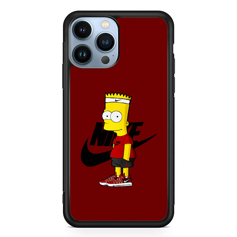 Nike Cool Bart Simpson iPhone 14 Pro Case-Mobile Phone Case-Rubber Black (2D Case)-Altracase