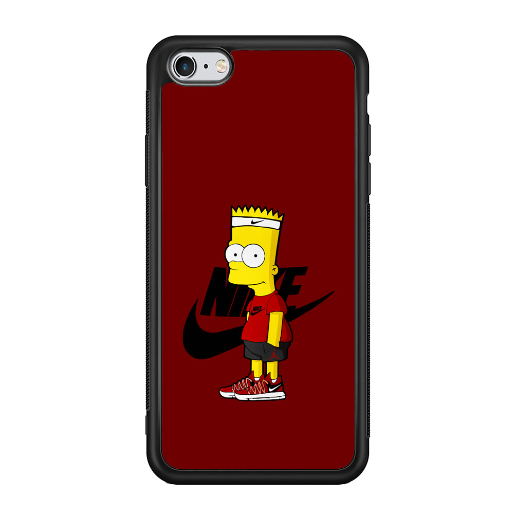 Nike Cool Bart Simpson iPhone 6 Plus | 6s Plus Case-Mobile Phone Case-Rubber Black (2D Case)-Altracase