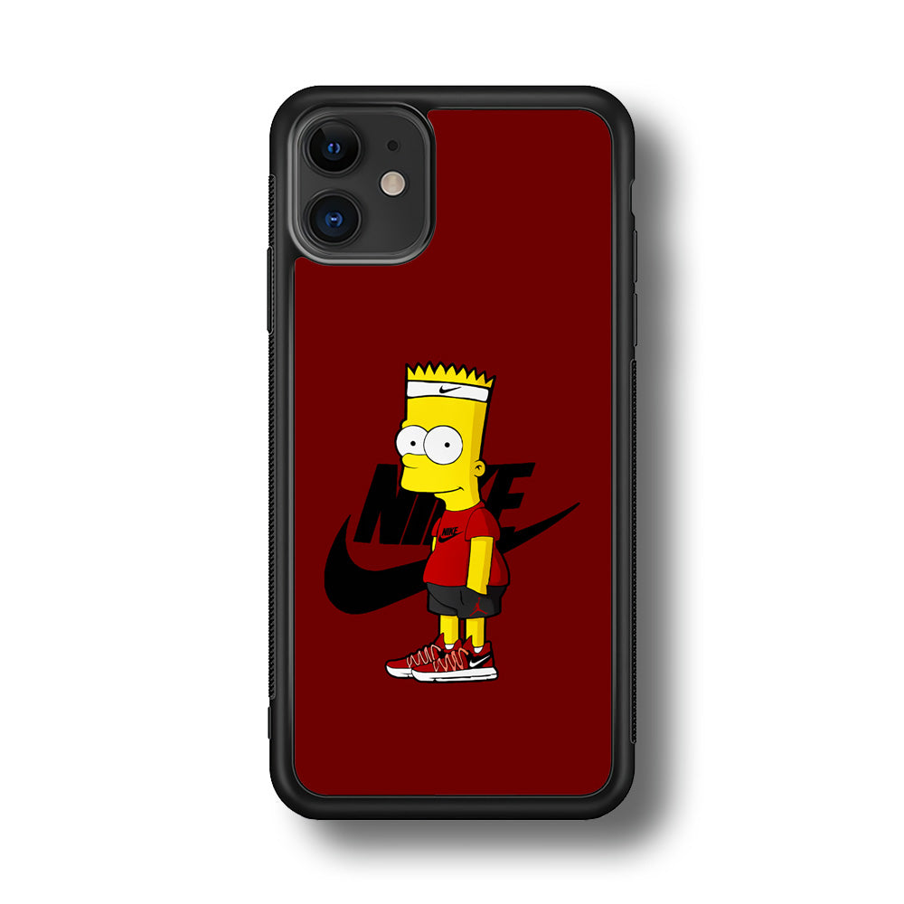 Nike Cool Bart Simpson iPhone 11 Case-Mobile Phone Case-Rubber Black (2D Case)-Altracase