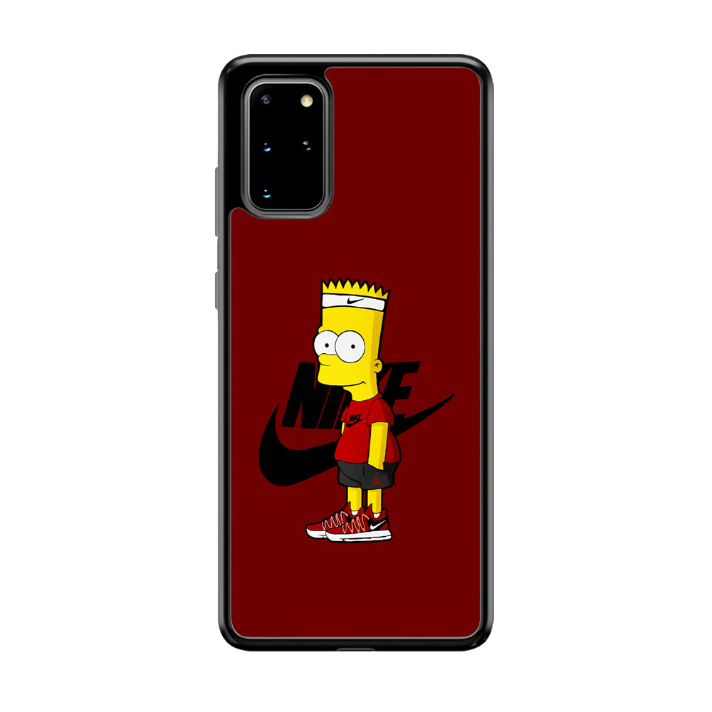 Nike Cool Bart Simpson Samsung Galaxy S20 Plus Case-Mobile Phone Case-Rubber Black (2D Case)-Altracase