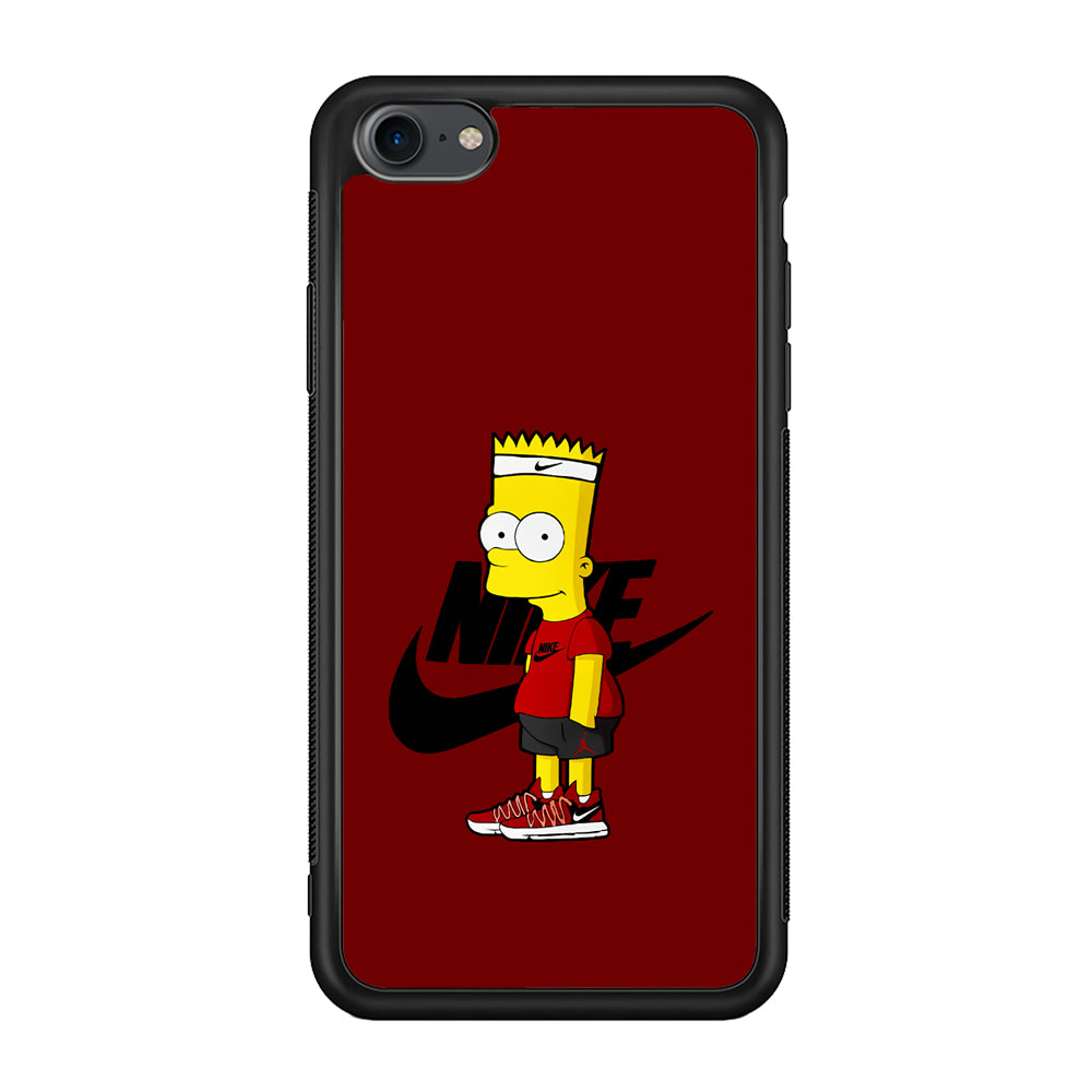 Nike Cool Bart Simpson iPhone SE 3 2022 Case-Mobile Phone Case-Rubber Black (2D Case)-Altracase