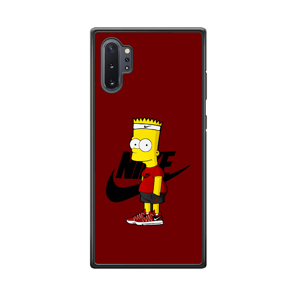 Nike Cool Bart Simpson Samsung Galaxy Note 10 Plus Case-Mobile Phone Case-Rubber Black (2D Case)-Altracase