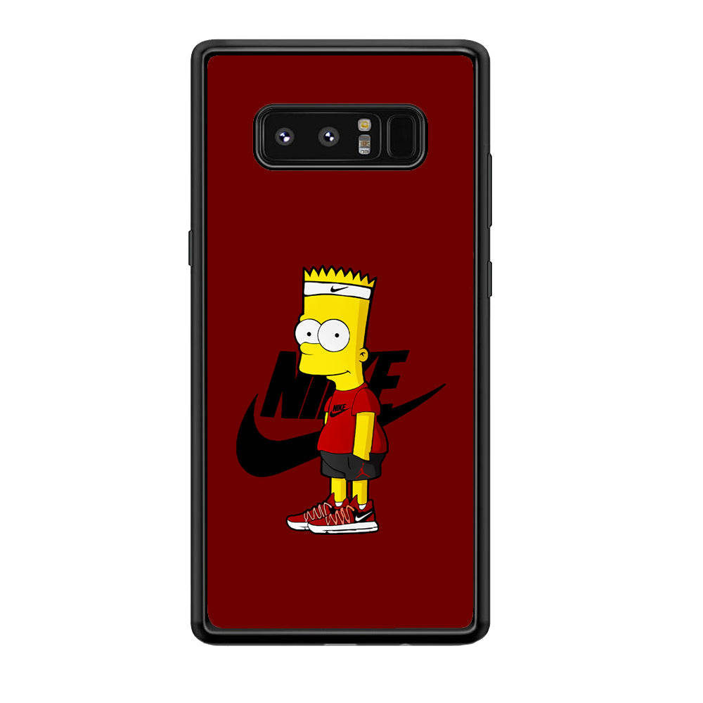 Nike Cool Bart Simpson Samsung Galaxy Note 8 Case-Mobile Phone Case-Rubber Black (2D Case)-Altracase