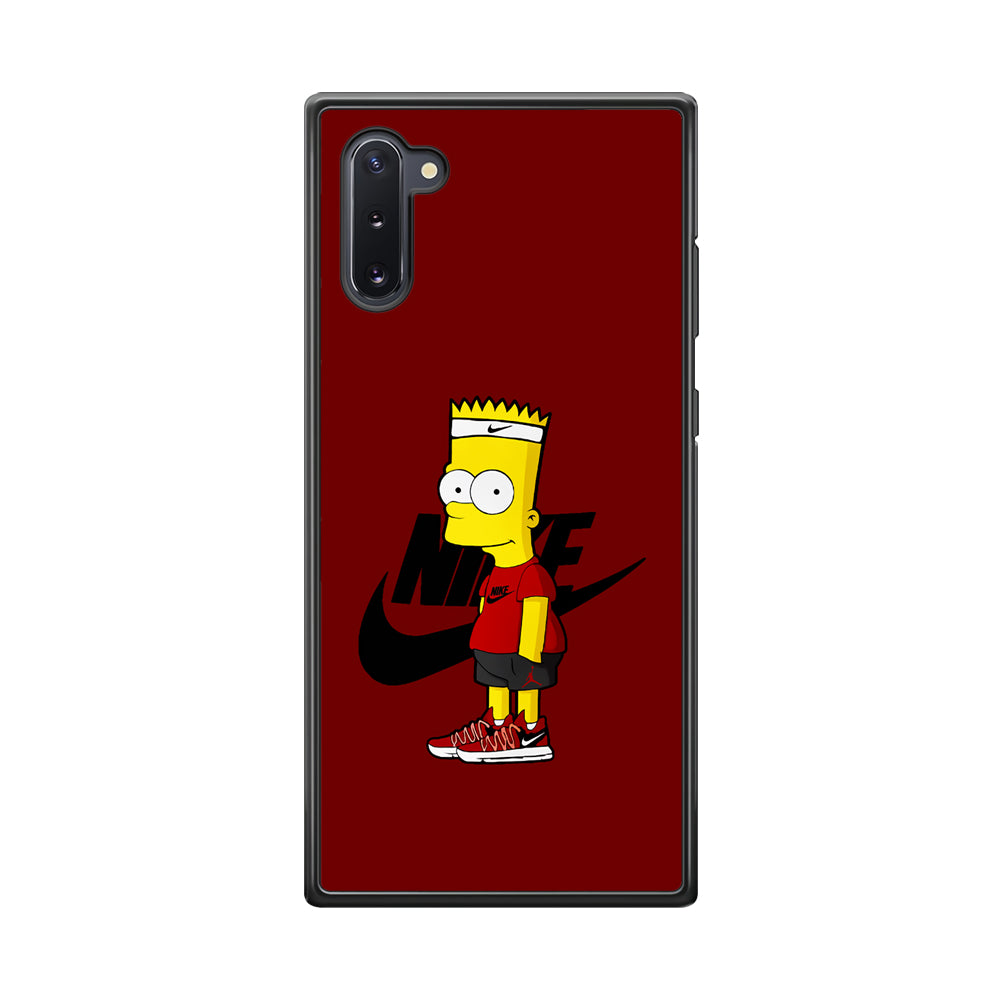 Nike Cool Bart Simpson Samsung Galaxy Note 10 Case-Mobile Phone Case-Rubber Black (2D Case)-Altracase