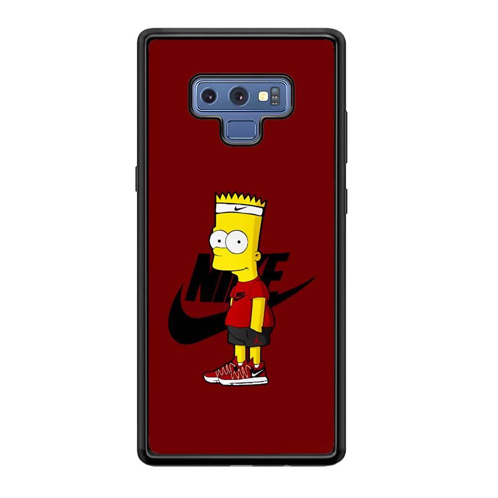 Nike Cool Bart Simpson Samsung Galaxy Note 9 Case-Mobile Phone Case-Rubber Black (2D Case)-Altracase