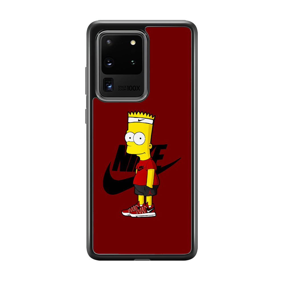 Nike Cool Bart Simpson Samsung Galaxy S20 Ultra Case-Mobile Phone Case-Rubber Black (2D Case)-Altracase