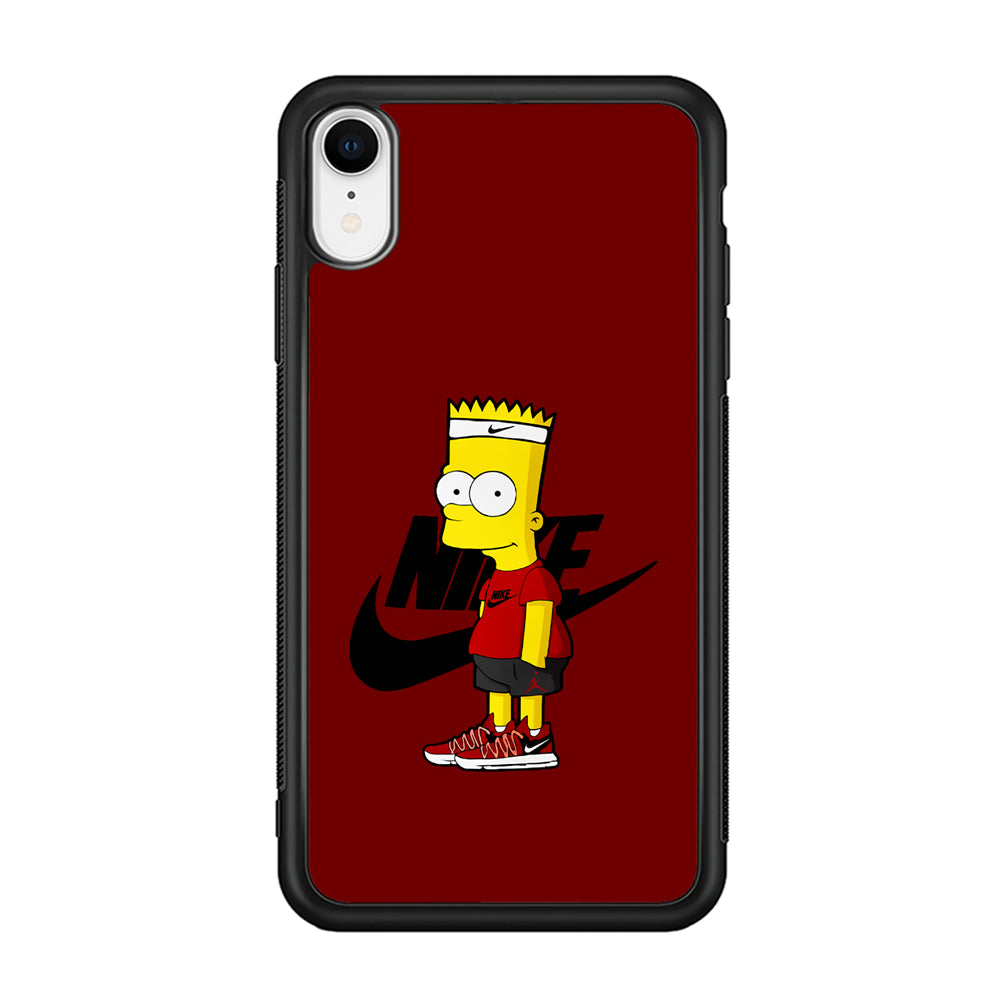 Nike Cool Bart Simpson iPhone XR Case-Mobile Phone Case-Rubber Black (2D Case)-Altracase
