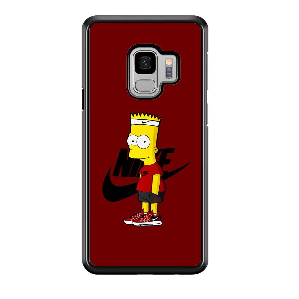 Nike Cool Bart Simpson Samsung Galaxy S9 Case-Mobile Phone Case-Rubber Black (2D Case)-Altracase