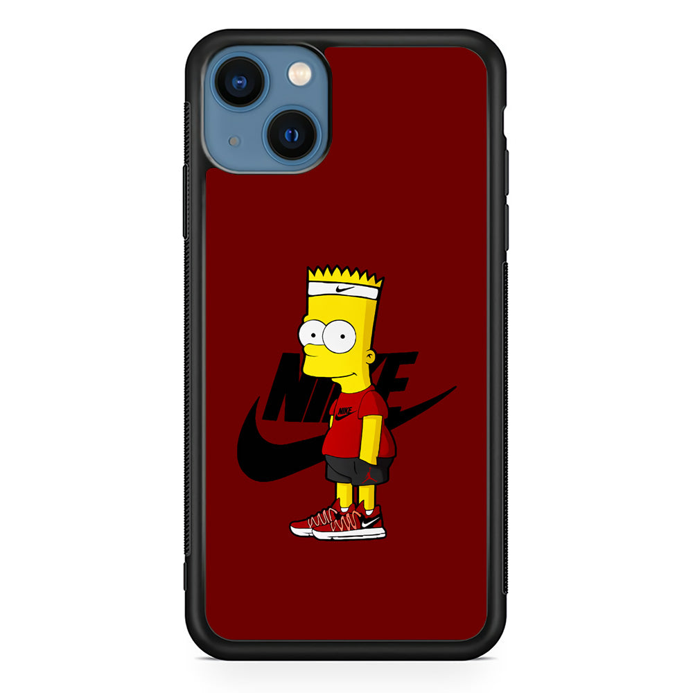 Nike Cool Bart Simpson iPhone 14 Case-Mobile Phone Case-Rubber Black (2D Case)-Altracase