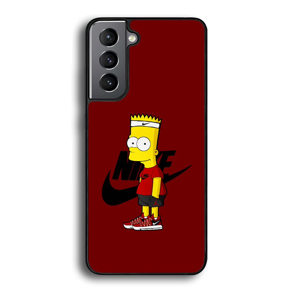 Nike Cool Bart Simpson Samsung Galaxy S22 Case-Mobile Phone Case-Rubber Black (2D Case)-Altracase
