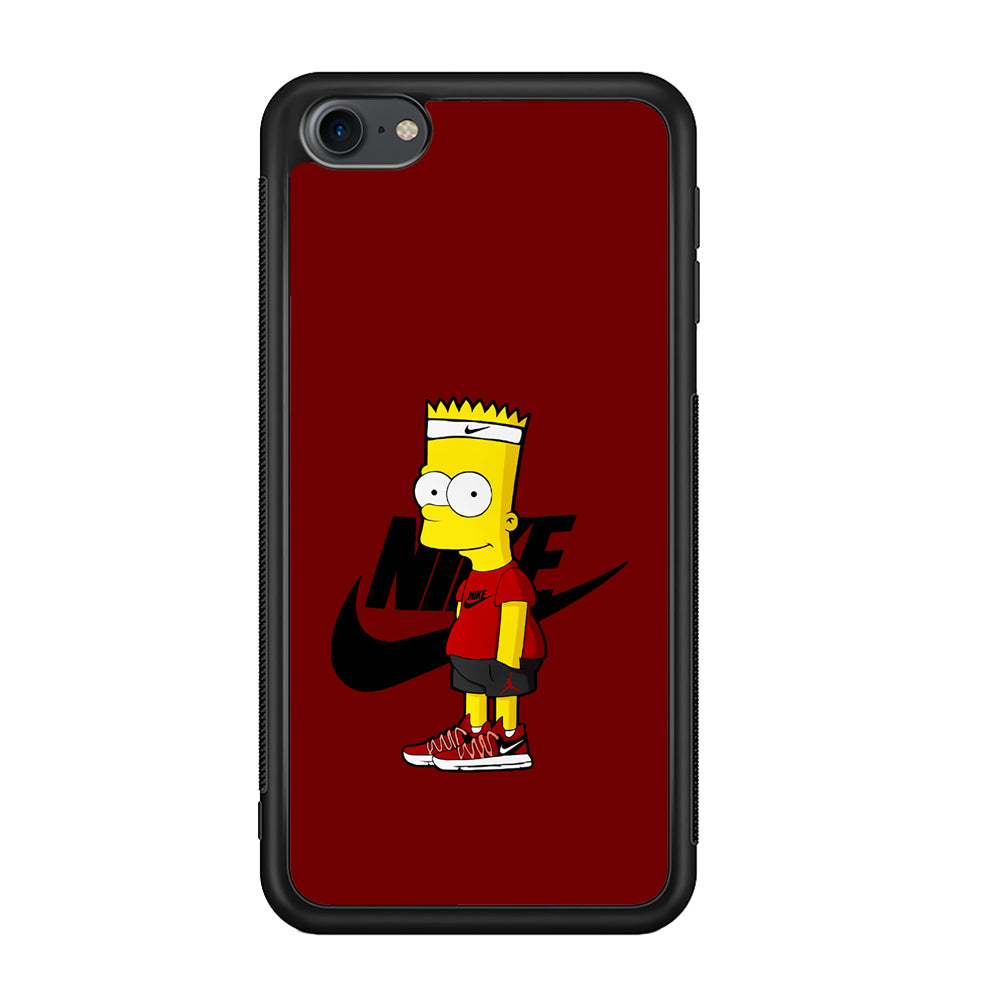 Nike Cool Bart Simpson iPod Touch 6 Case-Mobile Phone Case-Rubber Black (2D Case)-Altracase