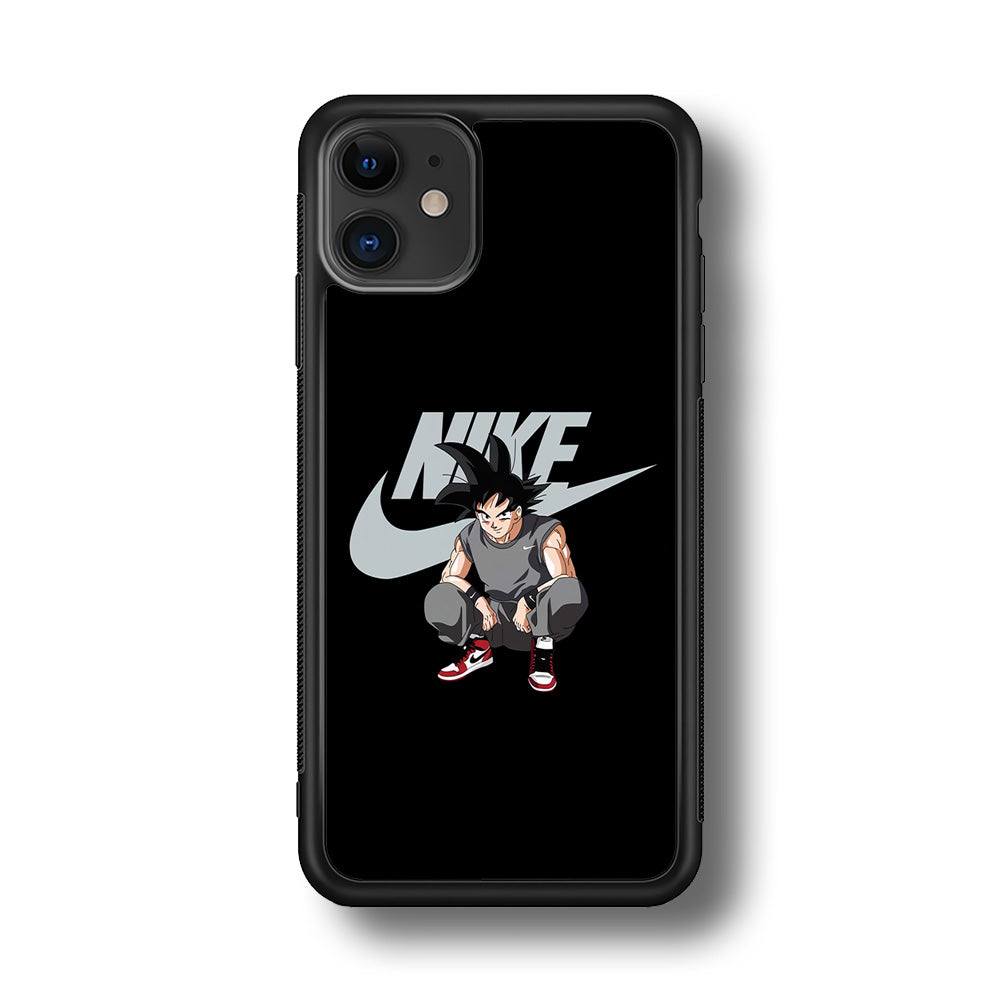 Nike Dragon Ball Goku iPhone 11 Case-Mobile Phone Case-Rubber Black (2D Case)-Altracase