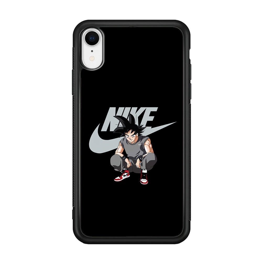 Nike Dragon Ball Goku iPhone XR Case-Mobile Phone Case-Rubber Black (2D Case)-Altracase