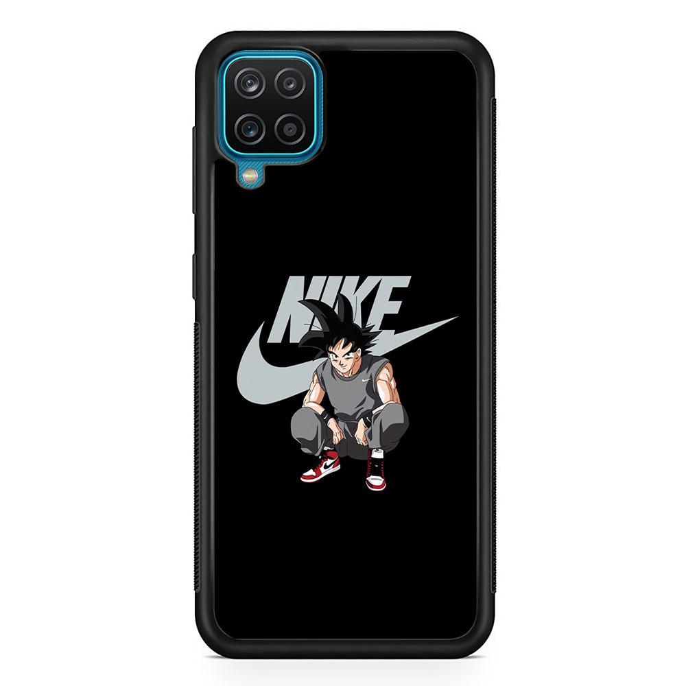 Nike Dragon Ball Goku Samsung Galaxy A12 Case-Mobile Phone Case-Rubber Black (2D Case)-Altracase