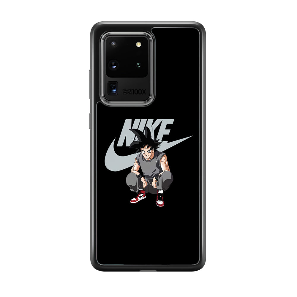 Nike Dragon Ball Goku Samsung Galaxy S20 Ultra Case-Mobile Phone Case-Rubber Black (2D Case)-Altracase