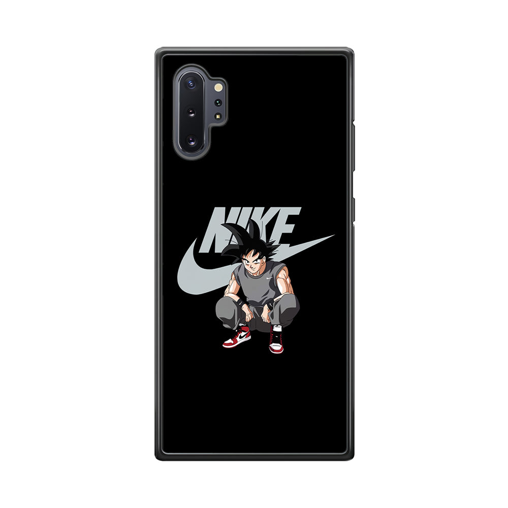 Nike Dragon Ball Goku Samsung Galaxy Note 10 Plus Case-Mobile Phone Case-Rubber Black (2D Case)-Altracase