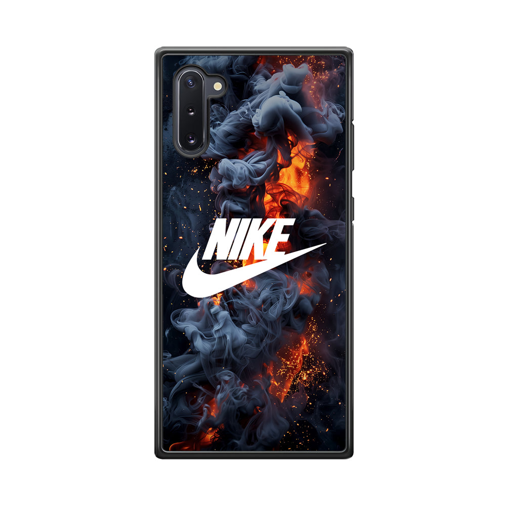 Nike Fire Across The Darkness Samsung Galaxy Note 10 Case-Mobile Phone Case-Rubber Black (2D Case)-Altracase