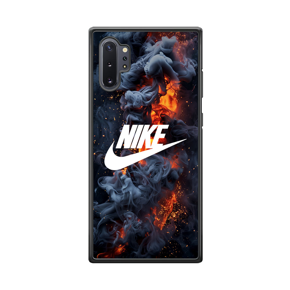 Nike Fire Across The Darkness Samsung Galaxy Note 10 Plus Case-Mobile Phone Case-Rubber Black (2D Case)-Altracase