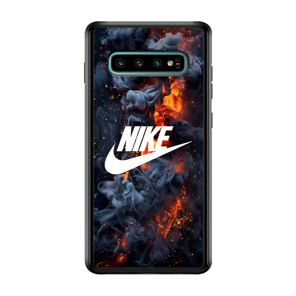 Nike Fire Across The Darkness Samsung Galaxy S10 Case-Mobile Phone Case-Rubber Black (2D Case)-Altracase
