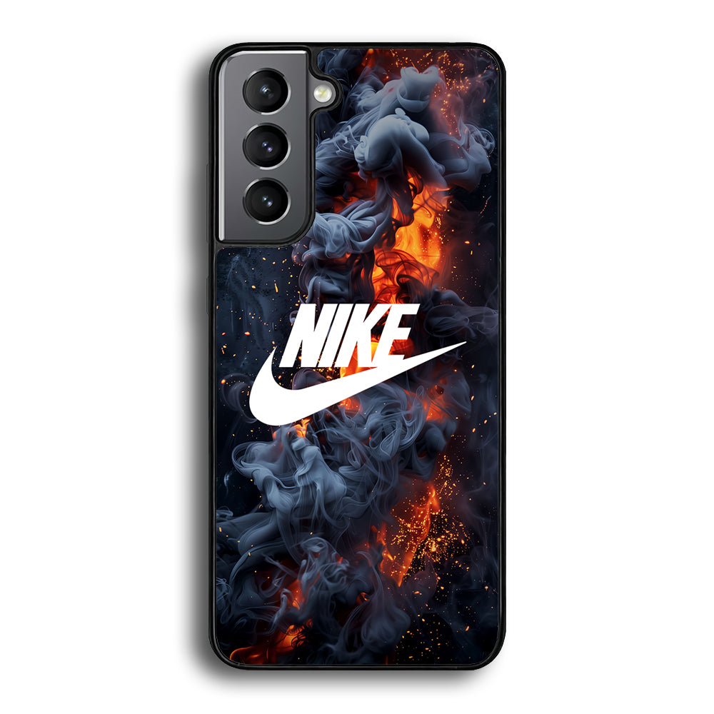 Nike Fire Across The Darkness Samsung Galaxy S21 Case-Mobile Phone Case-Rubber Black (2D Case)-Altracase