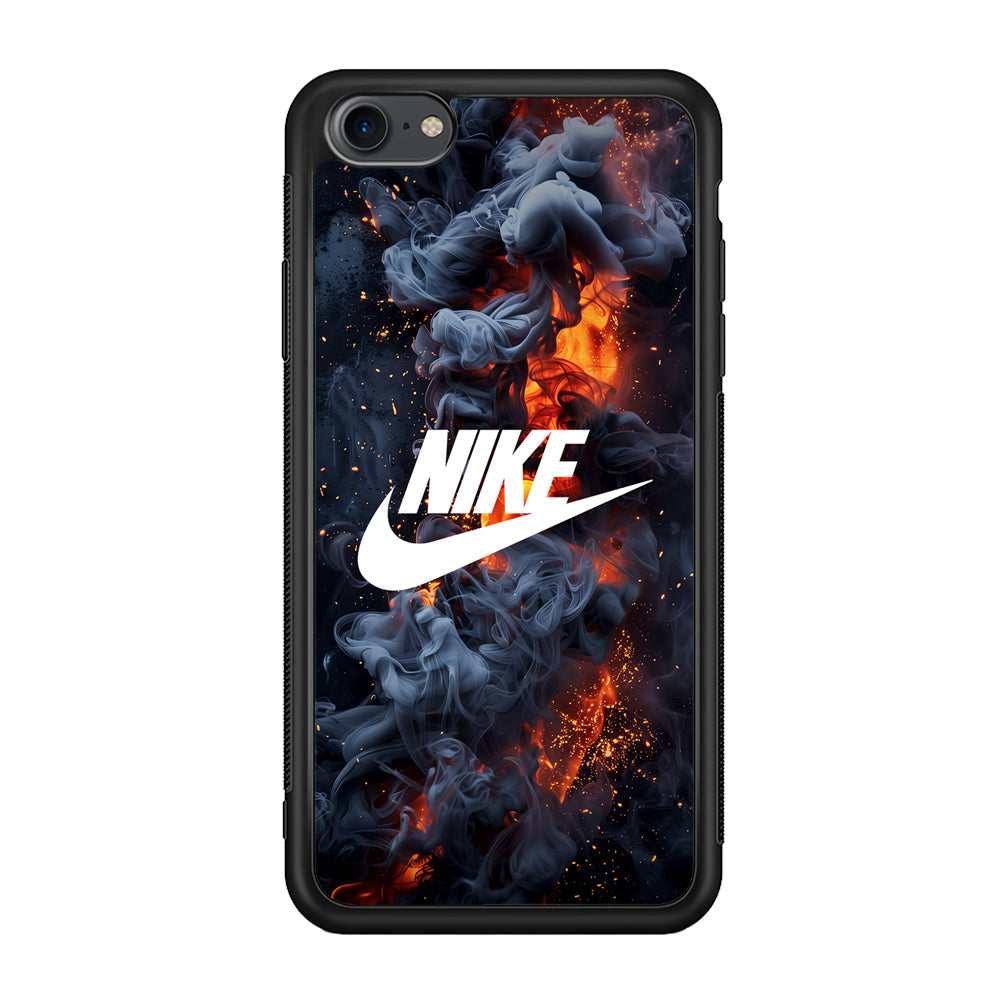 Nike Fire Across The Darkness iPhone SE 3 2022 Case-Mobile Phone Case-Rubber Black (2D Case)-Altracase