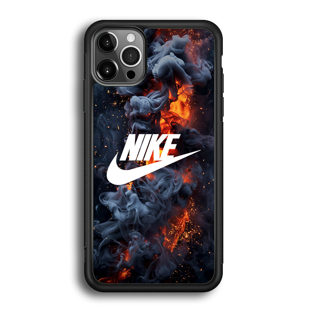 Nike Fire Across The Darkness iPhone 12 Pro Case-Mobile Phone Case-Rubber Black (2D Case)-Altracase