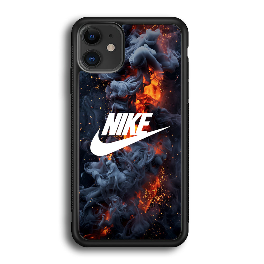 Nike Fire Across The Darkness iPhone 12 Mini Case-Mobile Phone Case-Rubber Black (2D Case)-Altracase
