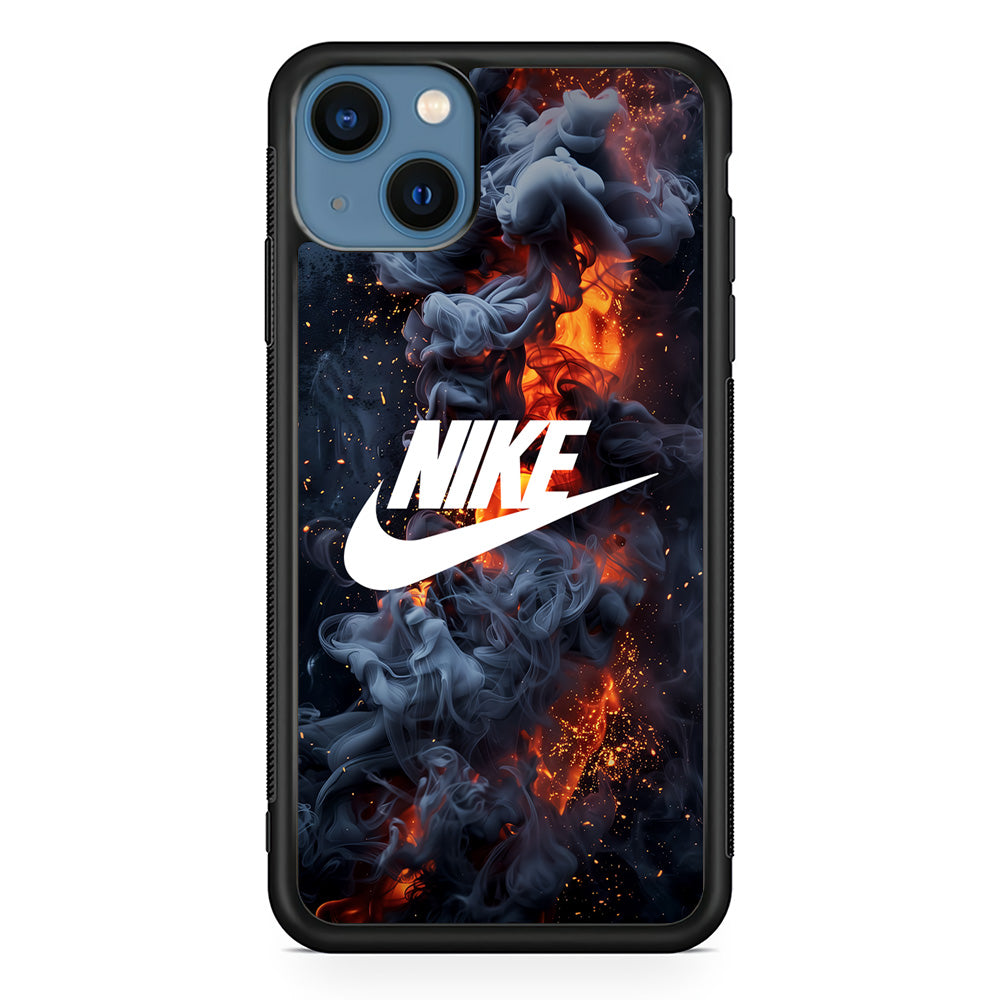 Nike Fire Across The Darkness iPhone 13 Mini Case-Mobile Phone Case-Rubber Black (2D Case)-Altracase