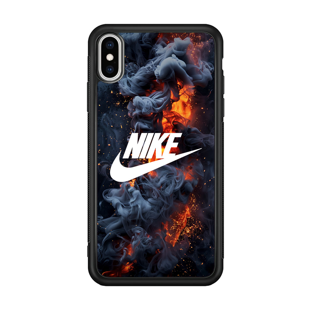 Nike Fire Across The Darkness iPhone X Case-Mobile Phone Case-Rubber Black (2D Case)-Altracase