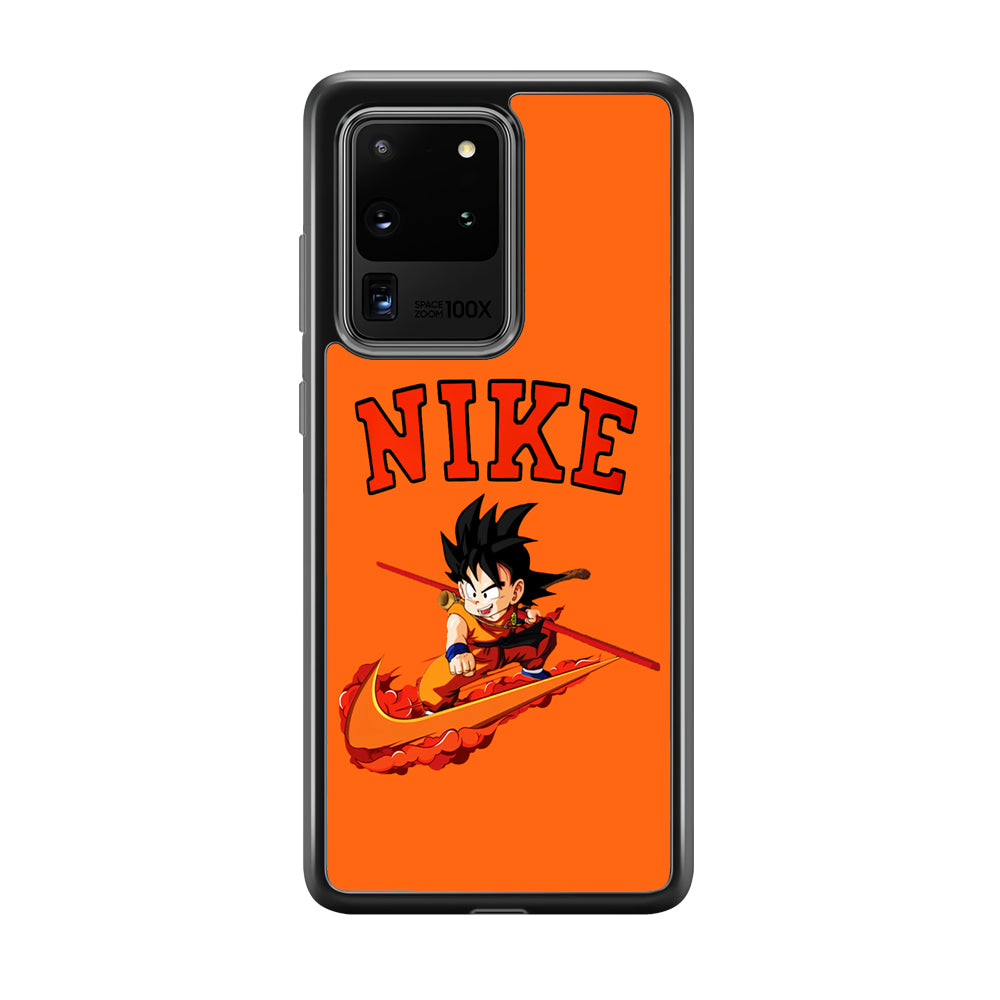 Nike Flying Son Goku Samsung Galaxy S20 Ultra Case-Mobile Phone Case-Rubber Black (2D Case)-Altracase